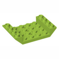 Lego kostka (kostička) 6x4 sklon (šikmá) 2x45° invertovaná, limetková (6116511)